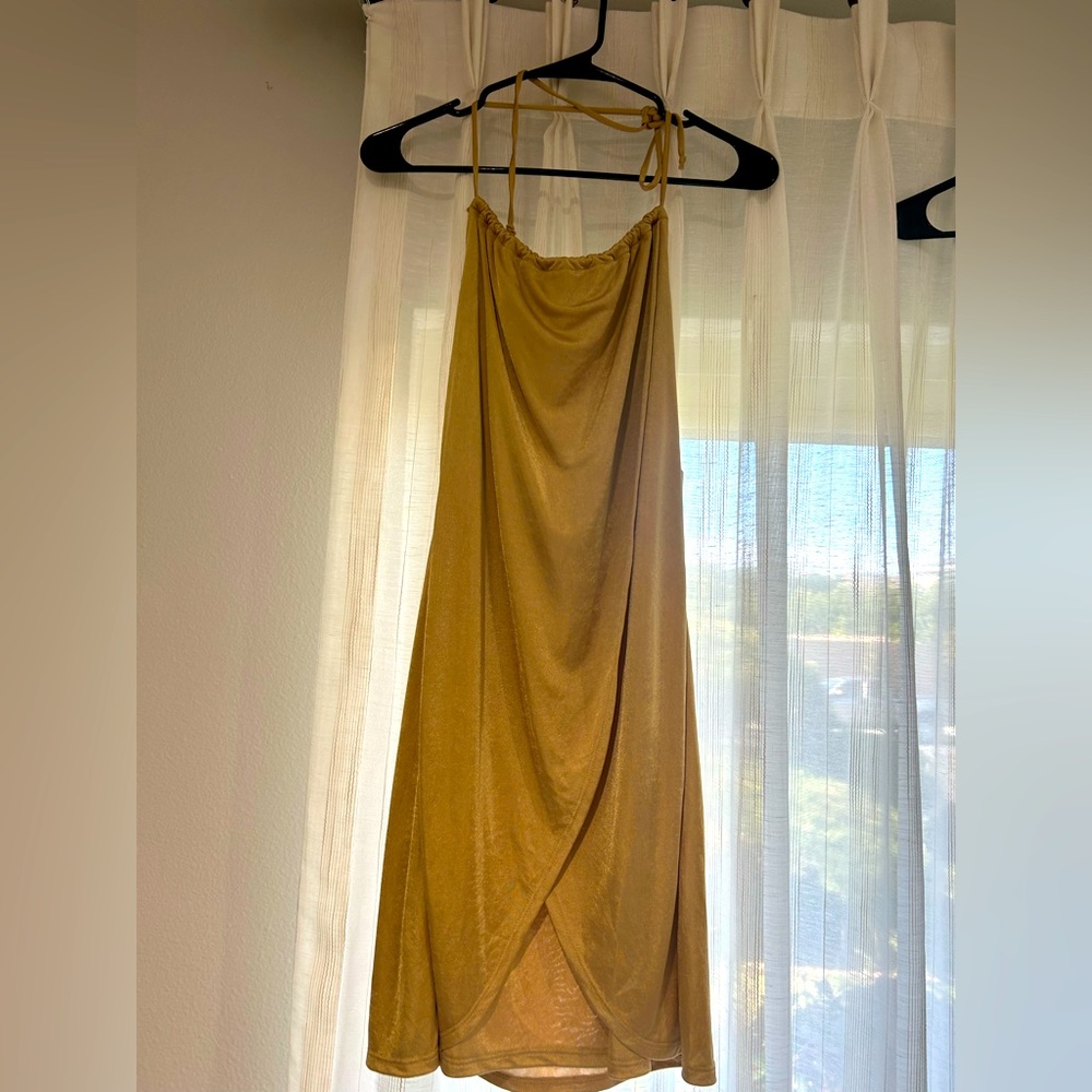 Woman’s cute halter top dress